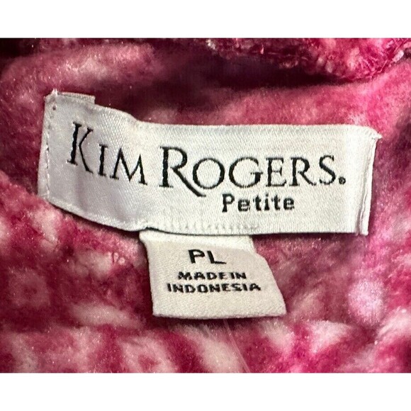 Kim Rogers Women’s Large Petite Sweatshirt‎ Pink Cowl Neck Lightweight NWT - Picture 5 of 6